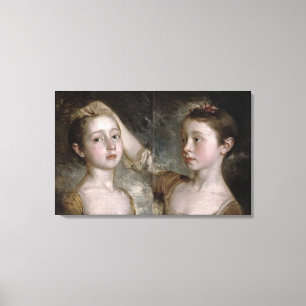 Lienzo Las hijas del pintor Mary y Margaret, c.1758