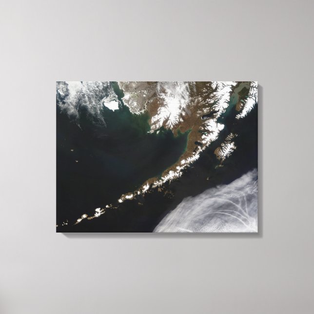 Lienzo Las islas Aleutianas y la península de Alaska (Anverso)