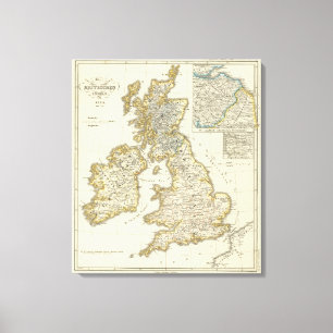 Lienzo Las Islas Británicas desde 1485