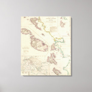 Lienzo Las islas jónicas y la Malta