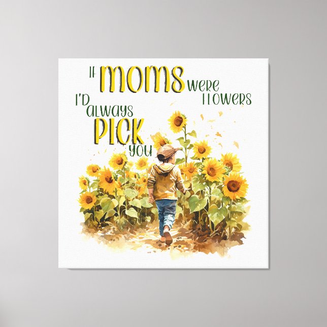 Lienzo las mamás eran flores (Anverso)