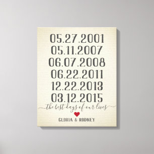 Lienzo Las mejores fechas especiales del día de nuestras 