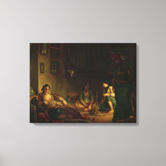 Lienzo Las mujeres de Argel en su Harem, 1847-49 (Anverso)