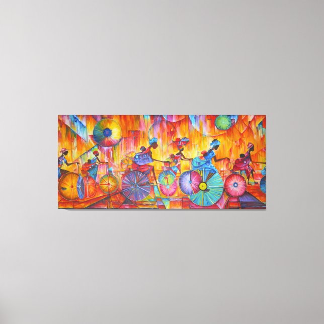 Lienzo Las mujeres en Ruedas estiraron la huella de lienz (Anverso)