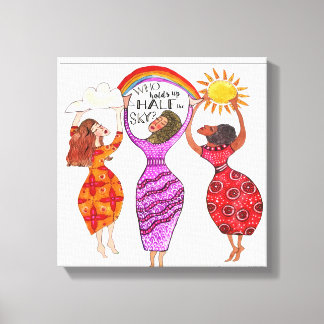 Lienzo Las mujeres sostienen la mitad del cielo