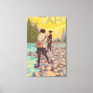 Lienzo Las mujeres vuelan FishingUtah