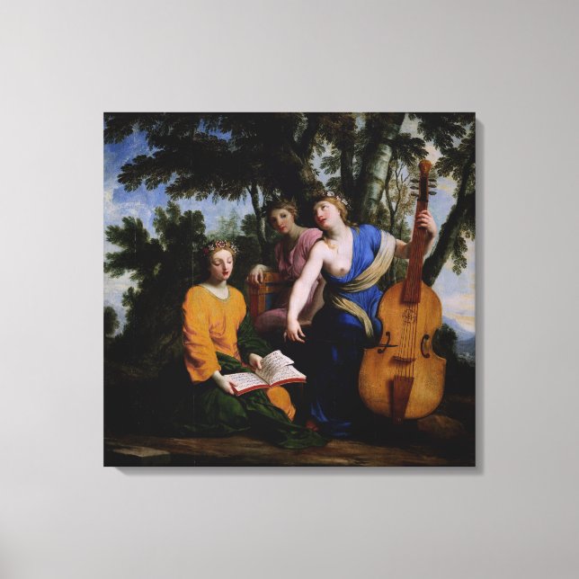 Lienzo Las musas Melpomene, Erato y Polymnia, 1652-55 (Anverso)
