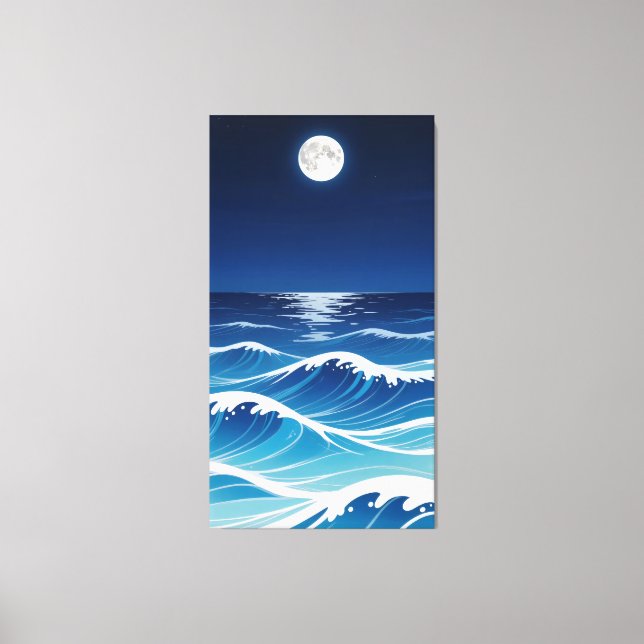 Lienzo Las olas del anime (Anverso)