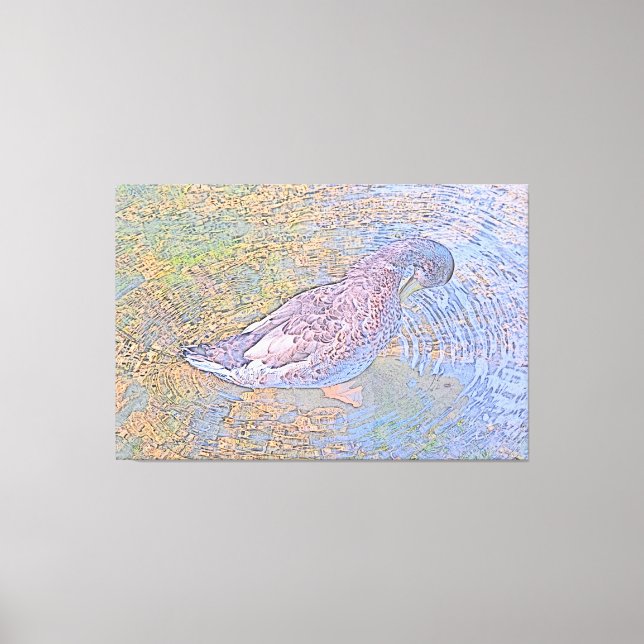 Lienzo Las ondas (Anverso)