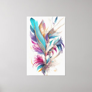 Lienzo Las plumas de estilo bohemio