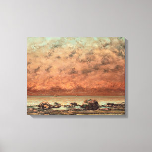 Lienzo Las rocas negras en Trouville, 1865-66