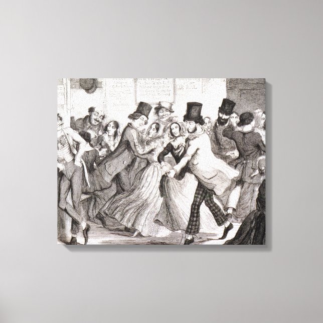 Lienzo Las salas de baile, plato 3 del "El niño del Borra (Anverso)