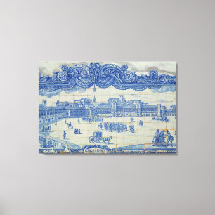 Lienzo Las tejas de Azulejos que representan el Praca