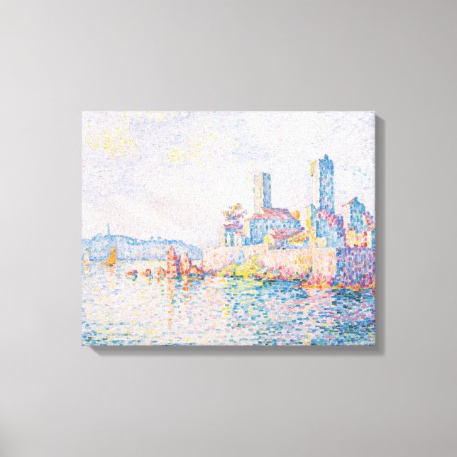 Lienzo Las Torres de Antibes (de Paul Signac) (Anverso)