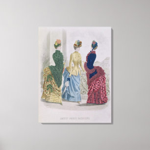Lienzo Las últimas modas de París, vestidos de tres días