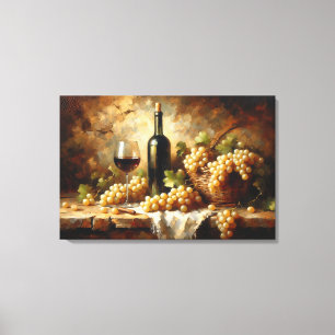 Lienzo Las uvas de las bodegas de vino siguen siendo vita