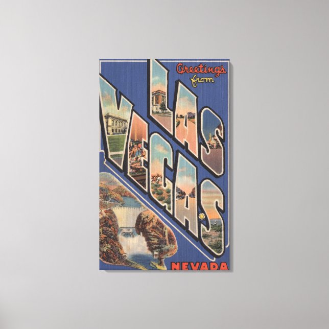 Lienzo Las Vegas, Nevada - Escenas de letras grandes 2 (Anverso)