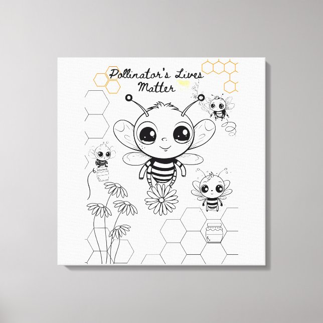 Lienzo Las vidas de un polinizador importan (Anverso)