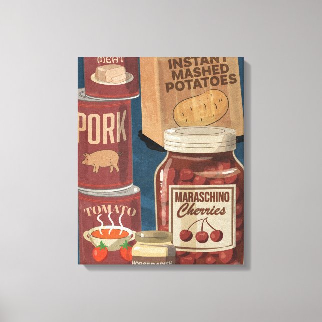 Lienzo latas y botes de cocina (Anverso)