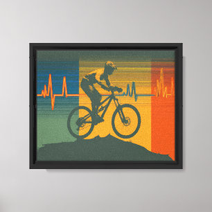 Lienzo Latido del corazón del montañista retro