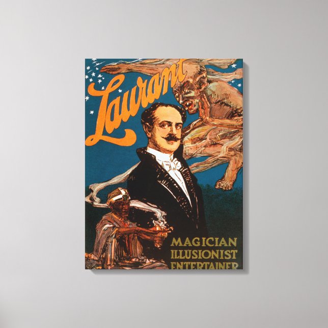 Lienzo Laurant Magician, Ilusionista, Espectadora Mágica (Anverso)
