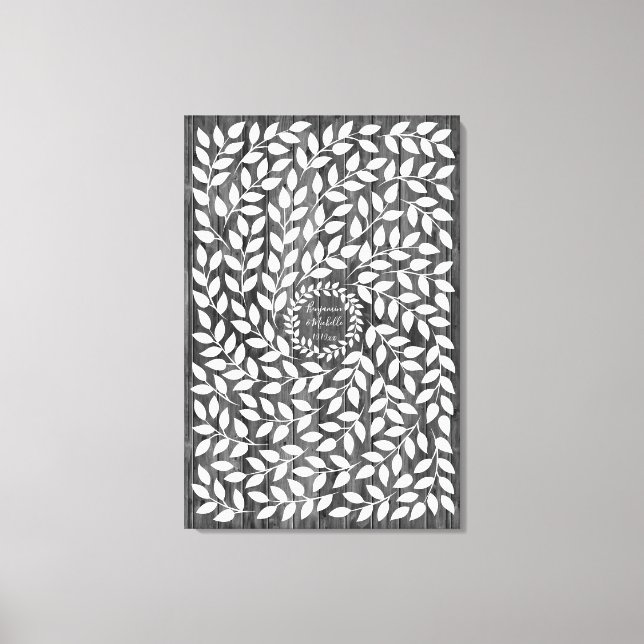 Lienzo Laurel oscuro - 250 Signature Canvas Guest Book (Anverso)