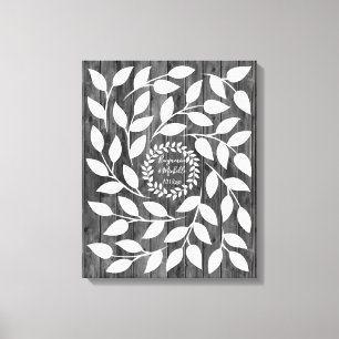 Lienzo Laurel oscuro - 50 Signature Canvas Guest Book