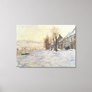 Lienzo Lavacourt debajo de la nieve, c.1878-81