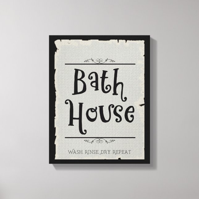 Lienzo Lavado de la Casa de Baño Rincón Seco Repetir (Anverso)