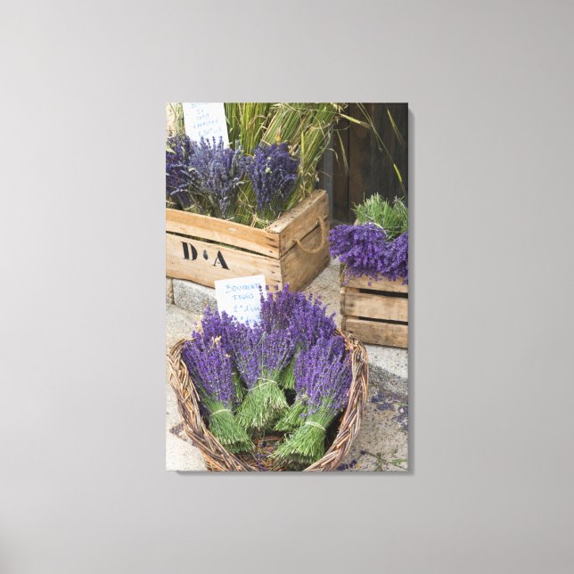Lienzo Lavanda a la venta, Provenza, Francia (Anverso)