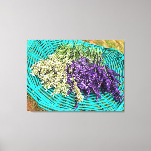 Lienzo Lavanda en una canasta