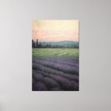 Lavanda silvestre vintage: pintura al óleo sobre l