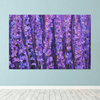 Lienzo Lavender Purple Flower Cluster Abstract Wall Art