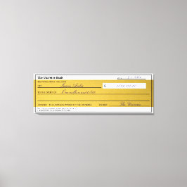 Lienzo Law of Attraction Elegant Gold Abundance Check