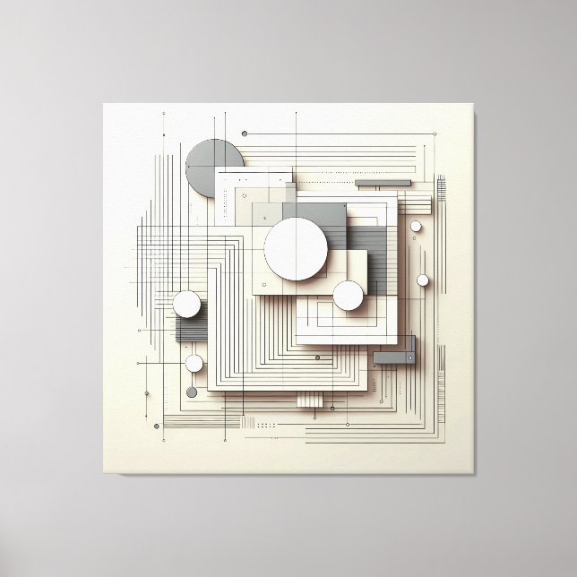 Lienzo Layered Geometric Fusion (Anverso)