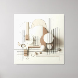 Lienzo Layered Neutral 3D Geometry