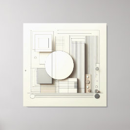 Lienzo Layered Neutral Circle Grid