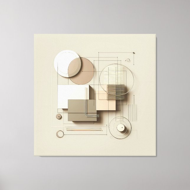 Lienzo Layered Neutral Forms (Anverso)