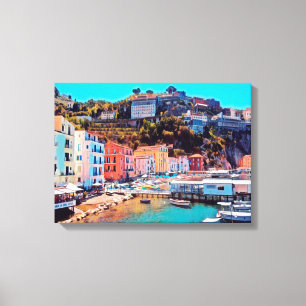 Lienzo ldp SORRENTO - panorama - playa -