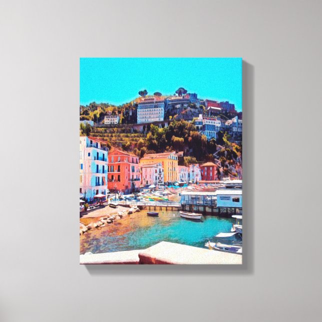 Lienzo ldp SORRENTO - panorama - playa - (Anverso)