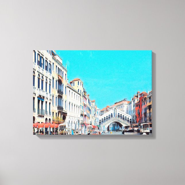 Lienzo ldp VENICE - Gran Canal - Playa Rialto - (Anverso)