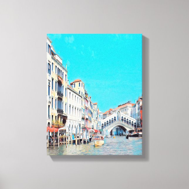Lienzo ldp VENICE - Gran Canal - Playa Rialto - (Anverso)