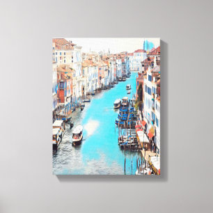 Lienzo ldp VENICE - Vista del Gran Canal desde Rialto