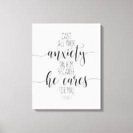 Lienzo Le Arrojó Toda Su Ansiedad, 1 Pedro 5:7