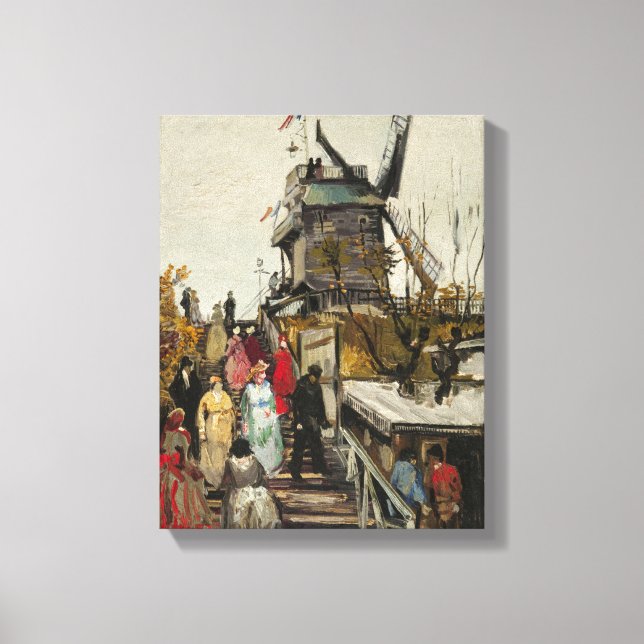 Lienzo Le Moulin de Blute-Fin - Van Gogh - c1886 (Anverso)