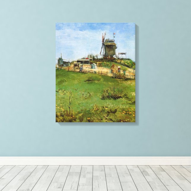 Lienzo Le Moulin de la Galette por Vincent van Gogh (Insitu (piso de madera))