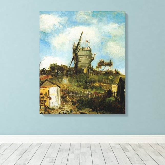 Lienzo Le Moulin de la Galette por Vincent van Gogh (Insitu (piso de madera))
