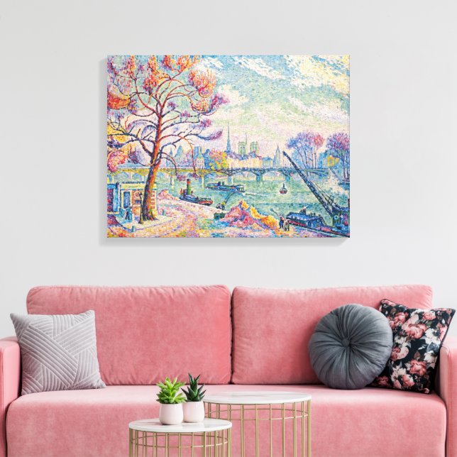 Lienzo Le Pont Des Arts París | Paul Signac | (Insitu (Sala de estar))