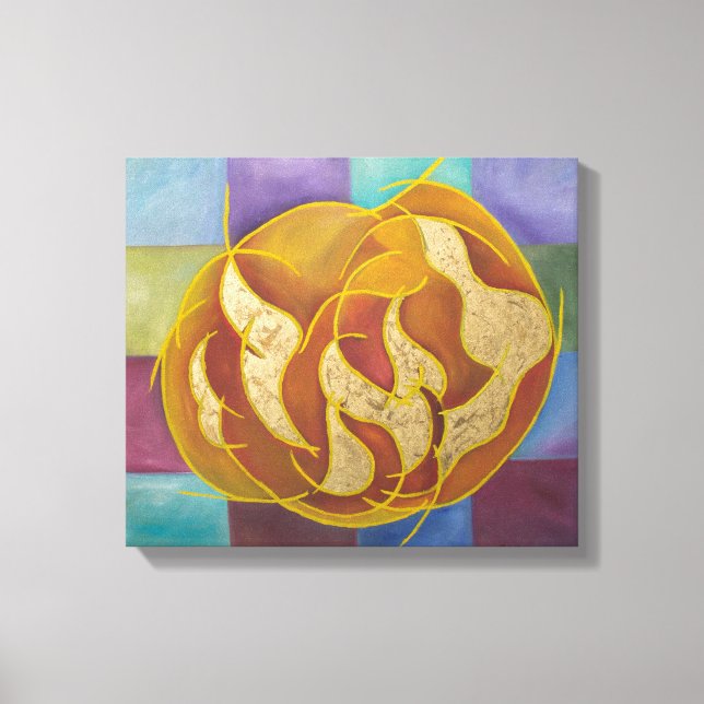 Lienzo Leah - Hebrew Letters Kabbalah (Anverso)