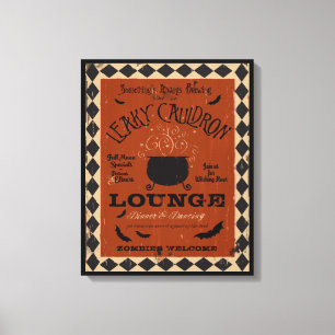 Lienzo Leaky Cauldron Lounge Mason Halloween Art